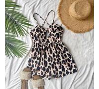 Shein Mono informal con lazo y tirantes cruzados para niña preadolescente, conjunto a juego con mamá