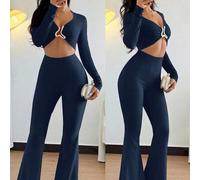 Shein Mono largo de manga larga, negro, con alto nivel de elasticidad y decoración metálica casual al estilo europeo y americano que ciñe la cintura, sexy p