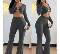 Shein Mono largo de manga larga, negro, con alto nivel de elasticidad y decoración metálica casual al estilo europeo y americano que ciñe la cintura, para m