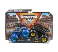 Shein MONSTER JAM - Coches Monster Truck Escala 1:64 - Pack de 2 Camiones Metálicos Auténticos: Batman Vs. Megalodon - 6065293 - Coches para Niños - Juguete