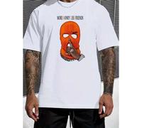 Shein MORE MONRY LESS FRIENDS Creative Print Men's Casual T-Shirt, Summer Fashion Crew Neck Short Sleeve Top, Modern Streetwear For Men Tee For Adult, Men,