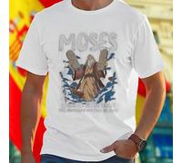 Shein MOSES First man with a tablet who downloaded data from the cloud Camiseta divertida para hombre estilo moderno regalo original para fans del humor mo