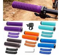 Shein MOTSUV Juego de 3 piezas de accesorios para bicicleta, empuñaduras de goma antideslizantes con bloqueo, cubiertas de manillar cómodas y amortiguadoras
