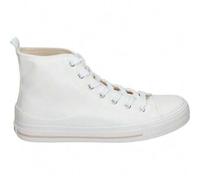 Shein MTNG | Zapatillas Altas Mustang Bigger W para Moda Joven - Deportivas en Color Blanco - Sneaker con Cordones - Poliéster - Suela Plana - Versátiles -