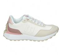 Shein MTNG | Zapatillas Mustang Zinc para Mujer - Deportiva en Color Blanco con Detalles en Beige y Rosa - Sneakers con Cordones - Plantilla Extraíble con T