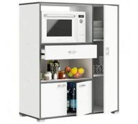 Shein Mueble Auxiliar Cocina con Almacenaje Blanco y gris 90x107x40 cm