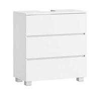 Shein Mueble de baño, mueble de lavabo para baño, mueble de lavabo con 3 cajones grandes, 30 x 60 x 63 cm, mueble de baño con patas, mueble de lavabo de pie