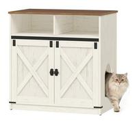Shein Mueble para arenero de gato, 80 x 48 x 80 cm, armario oculto para gatos con espacio de alenento, armario de madera para gatos, casita para gatos de es