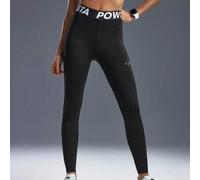 Shein Mujeres Leggings deportivos de ajuste regular negro con detalles de costuras expuestas y cintura con marca de poder