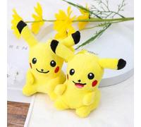 Shein Muñeco de peluche adorable de Pikachu de 12 cm, llavero, colgante para mochila, figura para máquina de gancho, regalo para cumpleaños/Navidad/Hallowee