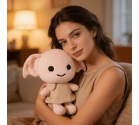 Shein Muñeco de peluche de Dobby de la serie Harry Potter de 10.24 pulgadas/26 cm, muñeco de peluche adorable, regalo de cumpleaños inspirado en la película