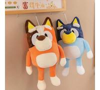 Shein Muñeco de peluche de los personajes Bluey y Bingo de la familia, muñecos de animales de perros de dibujos animados de 35cm/13.7 pulgadas, regalos de c