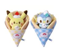 Shein Muñeco de peluche de Pikachu de Pokemon, juguetes de monstruos de bolsillo Poke Peace Piplup, figura de anime adorable de peluche relleno como regalo