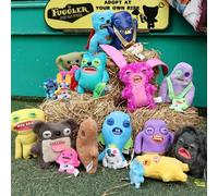 Shein Muñeco de peluche monstruo con dientes Fuggler original Lord Long Ears Scarescome Square Bear Captain Cardiac de la serie On The Block, juguete de col