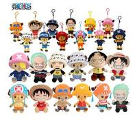 Shein Muñecos de peluche genuinos de One Piece Zoro, Chopper, Ace - Juguetes de peluche del Rey Pirata, lindos colgantes de figuras de anime Kawaii, juguete