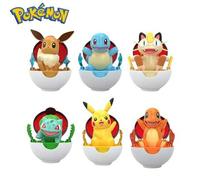 Shein Muñecos deformables de 6 estilos de Pokémon, juguetes de monstruos de bolsillo como Squirtle, Eevee, Meowth, figuras de anime, adornos de escritorio,