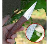 Shein Navaja de injerto, cuchillo artesanal afilado para jardinería, poda de árboles frutales, corte de plántulas, navaja de poda multifuncional