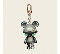 Shein NCosmos Llavero de oso con estilo pandémico - Colgante de bolso ABS de 18CM, 7 colores a elegir, un solo artículo, regalo de cumpleaños - Gris