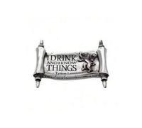 Shein Nemesis Now Drink and I Know Things - Imán de 9 cm, Color Plateado