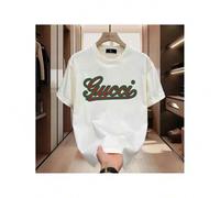 Shein New unisex T-shirt for men and women, featuring a round neck design made from 100% pure cotton with letter prints. It is soft and comfortable, making