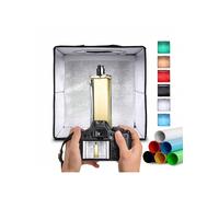 Shein NK Caja de Luz Estudio Fotográfico Plegable (40x40cm) - 120 Leds, 3 temperaturas de Luz, Brillo Ajustable x10, RA90, Productos pequeños Joyas, Asa par