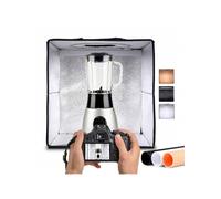 Shein NK Caja de Luz Estudio Fotográfico Plegable (70x70cm) - 160 Leds, 3 temperaturas de Luz, Brillo Ajustable x10, RA90, Productos pequeños Joyas, Asa par