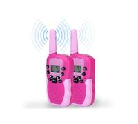 Shein NK Walkie Talkies para Niños de 4 5 6 7 8 9 Años (Pilas Incluidas) - Larga Distancia 3km, Pantalla LED, 22 Canales, Juguete Infantil con Linterna, Reg