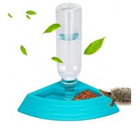 Shein Nobleza - Alimentador Automático de Reptiles Cuenco de Agua y Comida para Reptiles Bandeja de Agua de Reptiles Dispensador de Agua de Tortuga con Bot