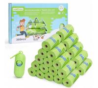 Shein Nobleza Bolsas Caca Perro, 360 Unidades Bolsas Caca Perro Biodegradables con 1 Dispensador, Bolsas Excrementos Perros Extra Grueso, Fuerte y a Prueba,