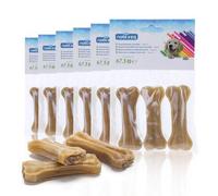 Shein Nobleza - Hueso Prensado para Perros Fortalecedor de Dientes Stick Dental Dog Snack, Hueso de Nudillos Crudo, Hueso para morder, 7.6cm,18pcs