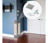 Shein Nobleza - Rascador para gatos de sisal, para colgar en la esquina de la pared, protector para sofá, gris, 41 x 3 x 41 cm