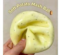 Shein Nueva Bola de Puré de Patata Super Apretable y Maleable Juguete Anti-Estrés Relleno de Aceite de Coco - Juguete de Silicona Apretable de Barro Seco -