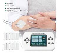 Shein Nueva máquina TENS Fisioterapia Estimulador de pulso electrónico Estimulador muscular Pantalla LCD a color de alta definición y gran tamaño 15 modos R