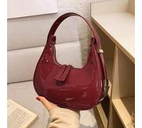 Shein Nueva moda simple y elegante Bolso casual versátil diario desmontable de hombro/cruzado con forma de media luna brillante