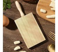 Shein Nueva tabla de madera para hacer garganelis, práctica tabla para hacer pasta, ñoquis y macarrones, herramienta de cocina