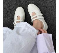 Shein Nuevas Bailarinas de Estilo Británico de Primavera/Otoño con Cordones y Corte Bajo, Estilo Casual Mary Jane [Corre Pequeño, Pide de Acuerdo a la Tabla
