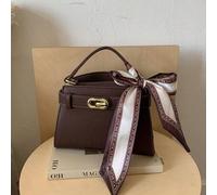 Shein Nuevo bolso de mano de dama con estampado de lichis para el verano, decoración de correa de hombro ajustable, bolso de mensajero de unicolor minimalis