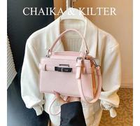 Shein Nuevo bolso de mano de dama con estampado de lichis para el verano, decoración de correa de hombro ajustable, bolso de mensajero de unicolor minimalis