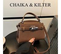 Shein Nuevo bolso de mano de mujer con estampado de lichis para el verano, decoración de correa de hombro ajustable, bolso de mensajero de unicolor minimali