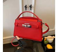 Shein Nuevo bolso de mano de verano para damas con estampado de lichis, decoración de correa para el hombro ajustable, bolso de mensajero con decoración de