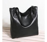 Shein Nuevo bolso de mujer (PU) con gran capacidad, suave, bolso de hombro-cruzado, estilo retro y casual