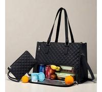 Shein Nuevo bolso de tote de gran capacidad de moda, bolsa de aislamiento multicolor clásica que se puede colocar en la computadora, bolso de mamá para ir a