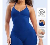 Shein Nuevo Chaleco deportivo de impacto para yoga para mujeres, top de yoga para gimnasio, ropa de entrenamiento con espalda descubierta, acolchado incorpo