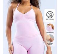 Shein Nuevo chaleco deportivo de impacto para yoga, Top de yoga para mujer, ropa de gimnasio, Top con espalda descubierta y tirantes ajustables, con sujetad