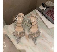 Shein Nuevo diseño inspirado en celebridades de internet - Zapatos de mujer de tacón fino - Sandalias de tacón alto de punta fina con tacón en forma de gota