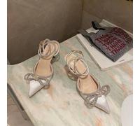 Shein Nuevo diseño inspirado en la celebridad de internet - Zapatos de mujer de tacón fino - Sandalias de tacón alto con punta en forma de gota de agua y ve