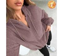 Shein Nuevo estilo otoño/invierno, chaqueta de felpa estilo sudadera con capucha y cordón, chaqueta, abrigos mujer de invierno, plumífero mujer, anorak de m
