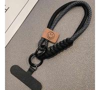 Shein Nuevo estuche universal para teléfono con correa de muñeca decorativa trenzada de nailon, cordón de muñeca resistente con soporte para tarjetas