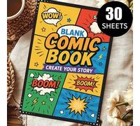 Shein Nuevo libro de dibujo de cómic estilo patchwork, inspirado en elementos distintivos de cómic, adecuado para que los estudiantes creen historias librem