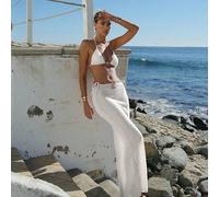 Shein Nuevo Llegado Primavera/Verano Sexy Bikini de Mujer de Punto Blanco con Estrella de Mar, Adecuado para Playa, Vacaciones, Fiesta, Cita